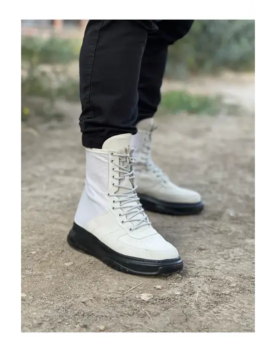 Terzi Bey Tb012 Gri Kömür Süet Uzun Bağcıklı  Bot