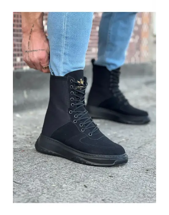 Wagoon Wg012 Kömür Süet Uzun Bağcıklı Bot