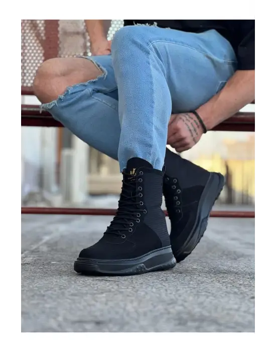 Wagoon Wg012 Kömür Süet Uzun Bağcıklı Bot