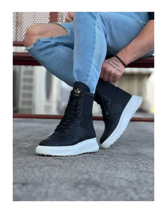 Wagoon Wg012 Siyah Süet Uzun Bağcıklı Bot