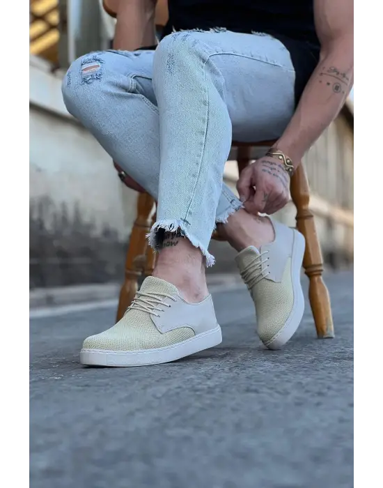 Terzi Bey Tb016 Bej Triko Erkek Casual Ayakkabı