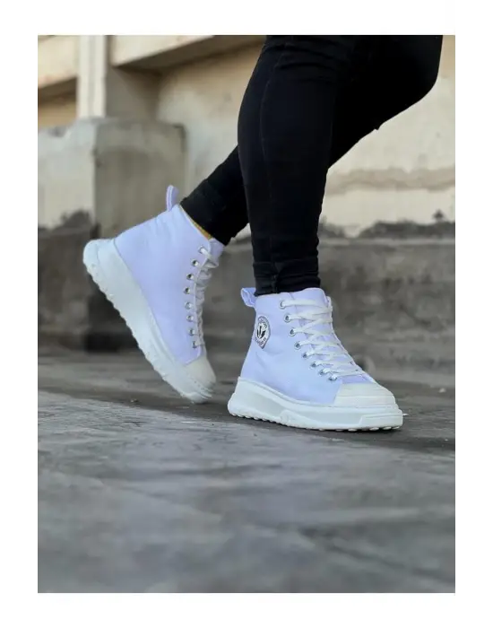 Terzi Bey Tb017 Beyaz Erkek Yarım Bilek Casual Ayakkabı