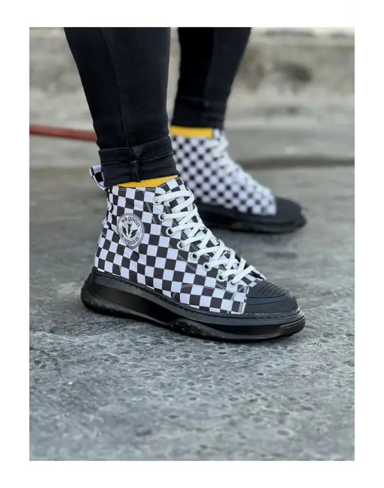 Terzi Bey Tb017 Damalı Erkek Yarım Bilek Casual Ayakkabı