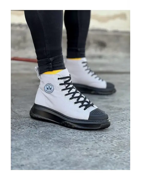 Terzi Bey Tb017 Gri Siyah Erkek Yarım Bilek Casual Ayakkabı