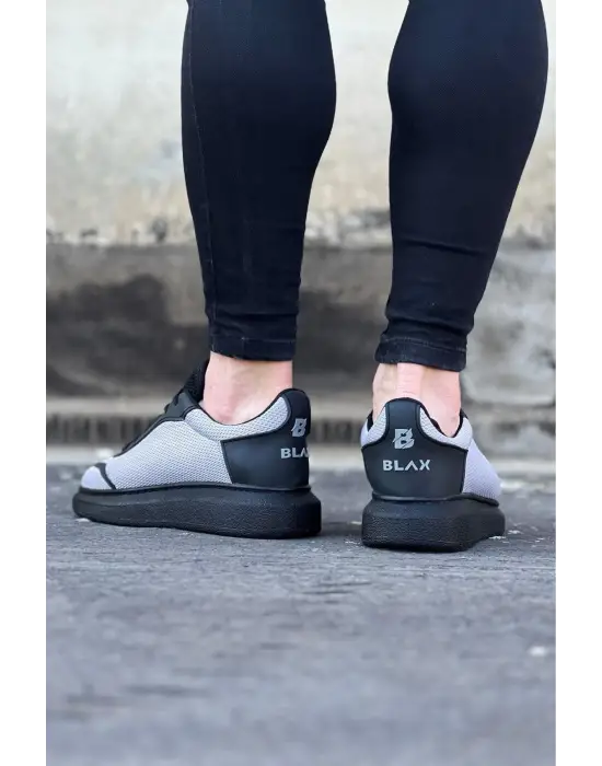 Terzi Bey Tb019 Gri Siyah Triko Erkek Casual Ayakkabı