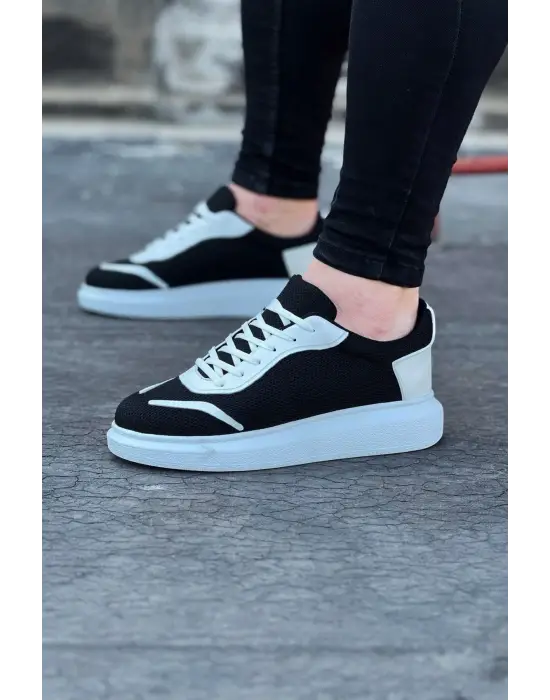 Terzi Bey Tb019 Siyah Beyaz Triko Erkek Casual Ayakkabı