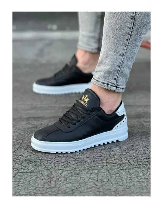 Wagoon Wg021 Siyah Beyaz Erkek Casual Ayakkabı