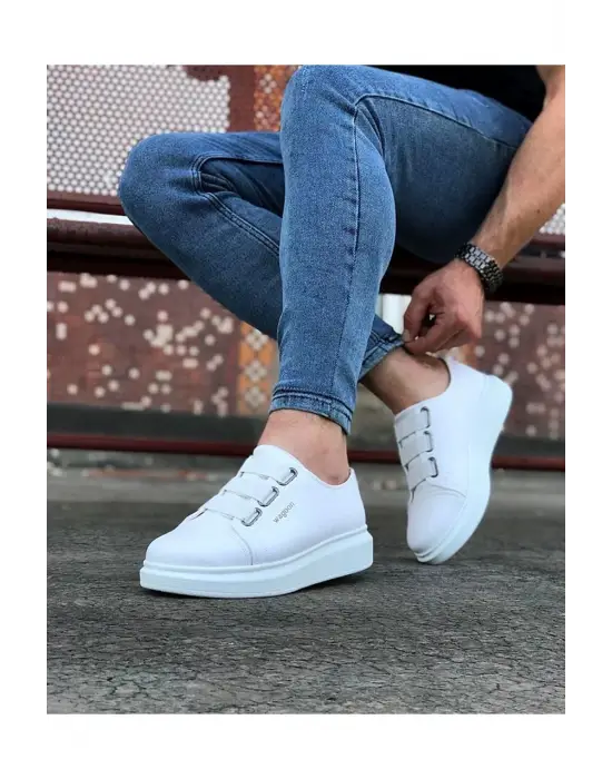 Terzi Bey Tb026 Beyaz Kalın Taban Casual Erkek Ayakkabı