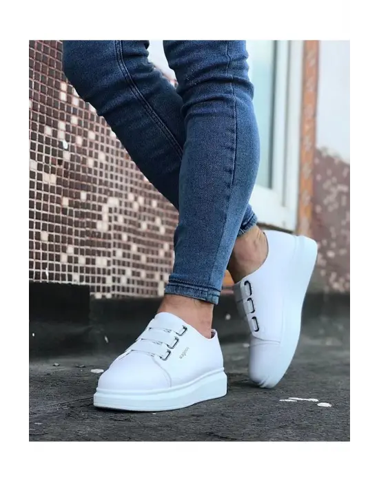 Terzi Bey Tb026 Beyaz Kalın Taban Casual Erkek Ayakkabı