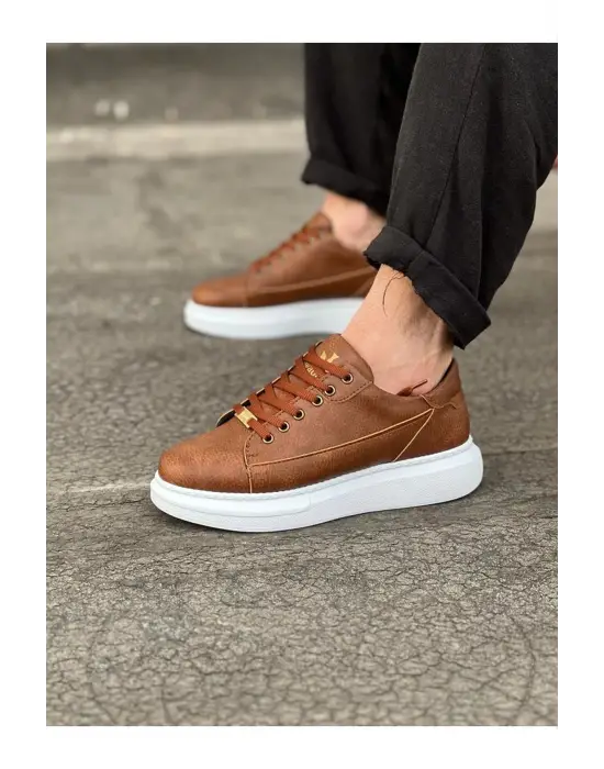 Wagoon Wg028 Taba Bağcıklı Kalın Taban Casual Erkek Ayakkabı