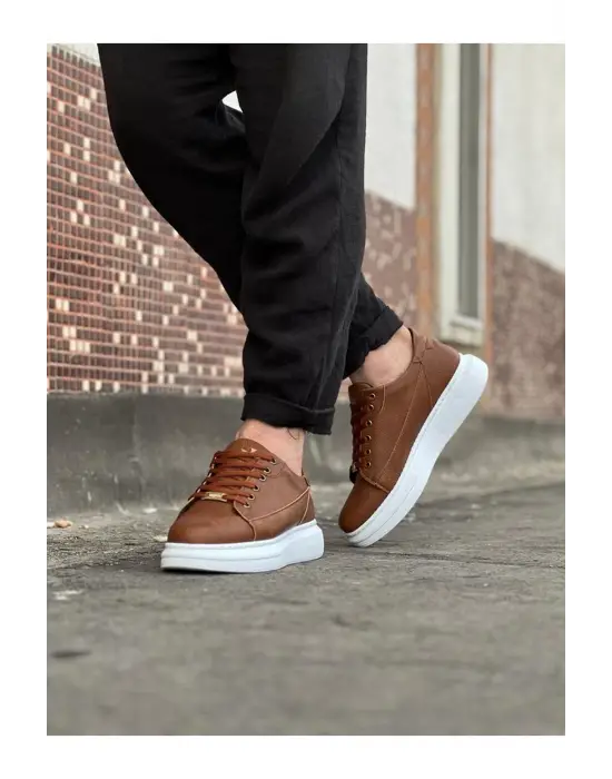 Wagoon Wg028 Taba Bağcıklı Kalın Taban Casual Erkek Ayakkabı