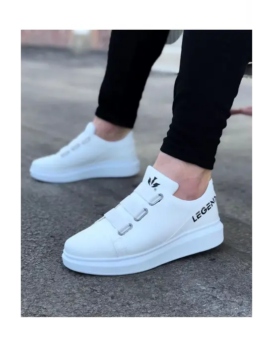 Terzi Bey Tb029 Beyaz Kalın Taban Casual Erkek Ayakkabı
