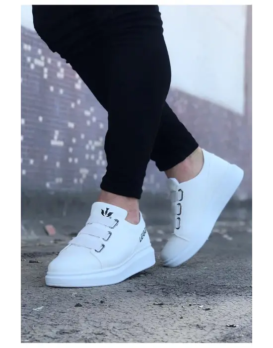 Terzi Bey Tb029 Beyaz Kalın Taban Casual Erkek Ayakkabı