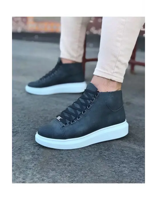 Terzi Bey Tb032 Gri Bağcıklı Sneakers  Yarım Bilek Bot
