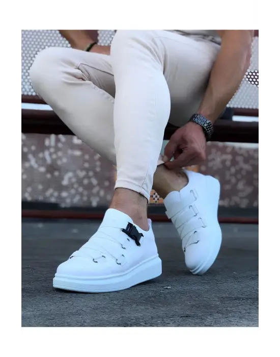 Terzi Bey Tb033 Beyaz Erkek Yüksek Taban  Ayakkabı