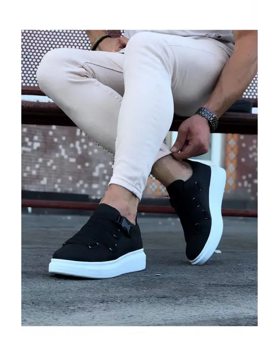 Terzi Bey Tb033 Siyah Erkek Yüksek Taban  Ayakkabı