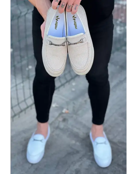 Terzi Bey Tb060 Bej Triko Babet Erkek Casual Ayakkabı