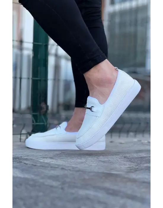 Terzi Bey Tb060 Beyaz Triko Babet Erkek Casual Ayakkabı