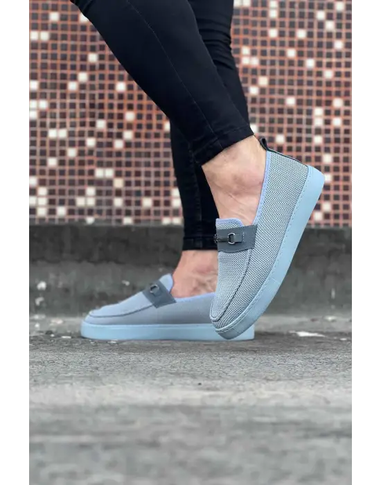 Terzi Bey Tb060 Gri Triko Babet Erkek Casual Ayakkabı