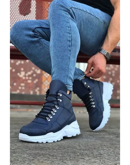 Terzi Bey Tb07 Lacivert Uzun Bağcıklı Postal Bot