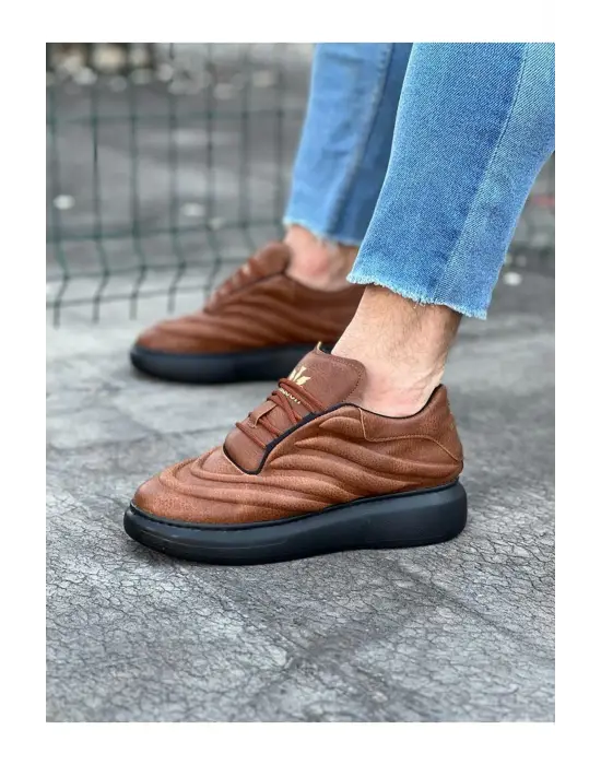 Terzi Bey Tb094 Taba Siyah Erkek Casual Ayakkabı