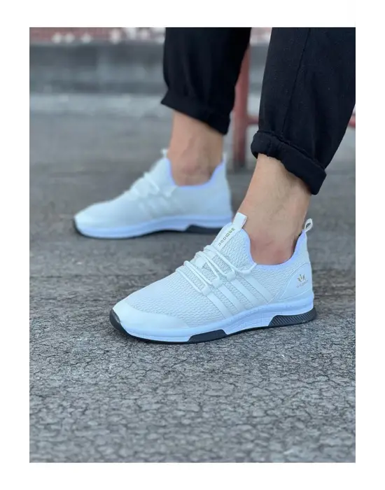 Wagoon Wg103 Beyaz Triko Erkek Spor Ayakkabı