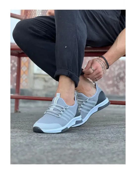 Wagoon Wg103 Gri Triko Erkek Spor Ayakkabı