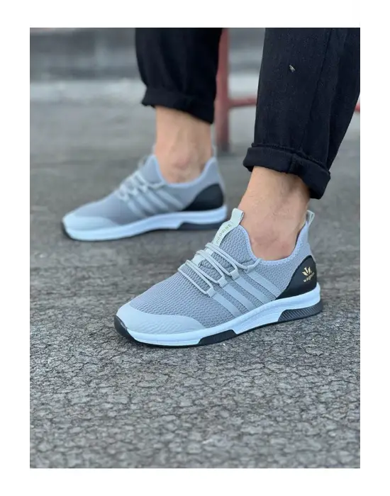 Wagoon Wg103 Gri Triko Erkek Spor Ayakkabı