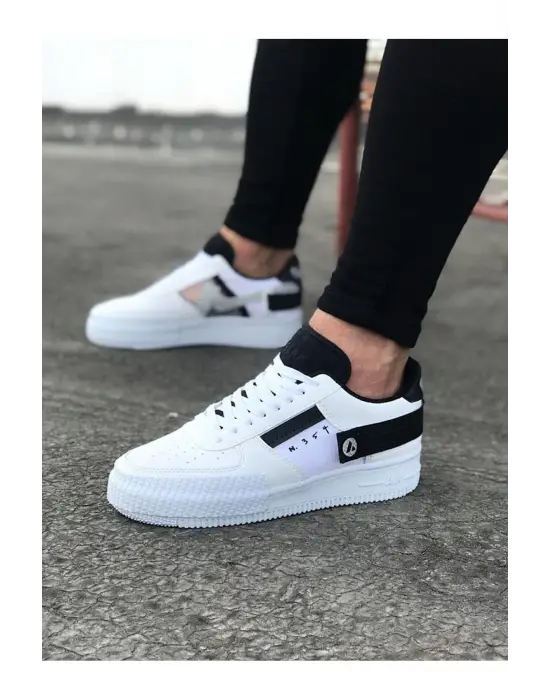 Wagoon Wg201 Beyaz Siyah Erkek Günlük Ayakkabı