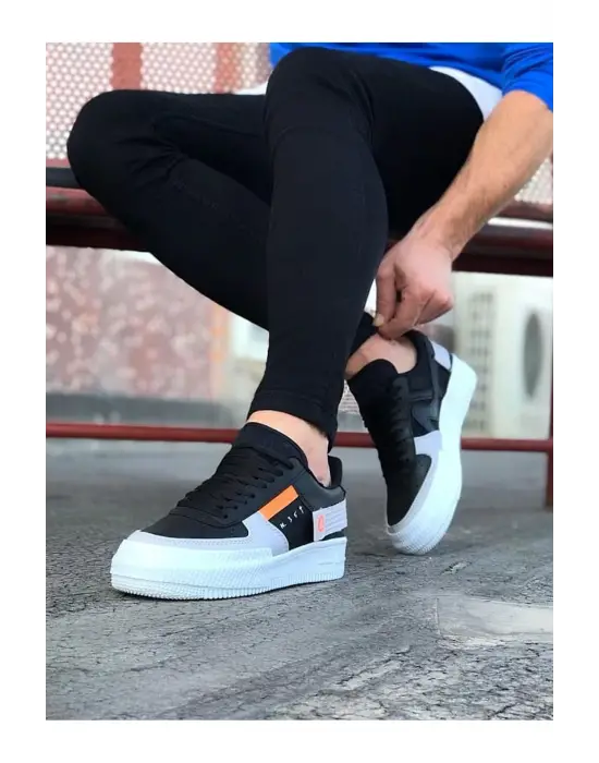 Wagoon Wg201 Siyah Gri Erkek Günlük Ayakkabı