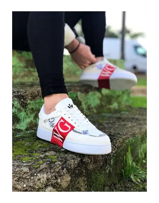 Terzi Bey Tb202 Beyaz Kırmızı Erkek Günlük Ayakkabı