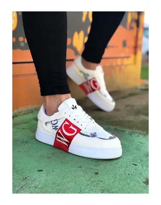 Terzi Bey Tb202 Beyaz Kırmızı Erkek Günlük Ayakkabı