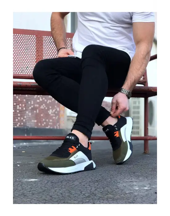 Wagoon Wg204 Haki Siyah Erkek Spor Ayakkabı