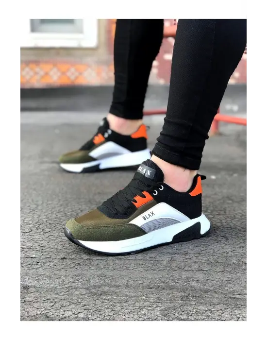 Wagoon Wg204 Haki Siyah Erkek Spor Ayakkabı