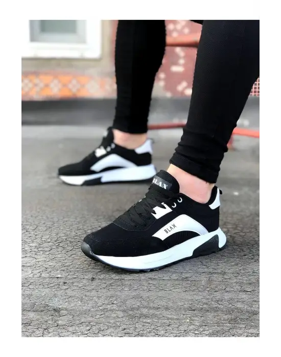 Wagoon Wg204 Siyah Beyaz Erkek Spor Ayakkabı