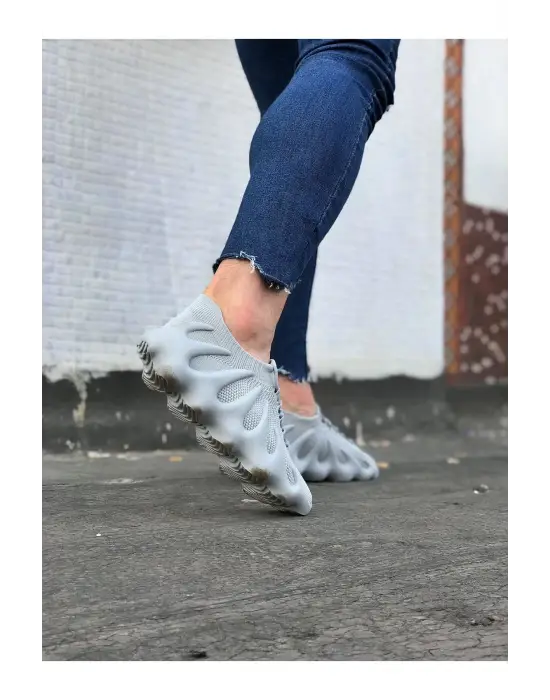 Terzi Bey Tb300 Gri Triko Sargı Taban Casual Erkek Ayakkabı