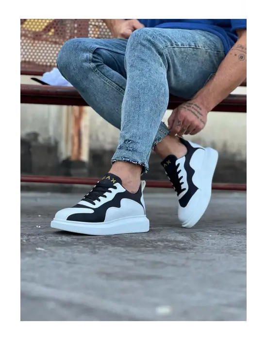 Terzi Bey Tb301 Beyaz Siyah Erkek Casual Ayakkabı