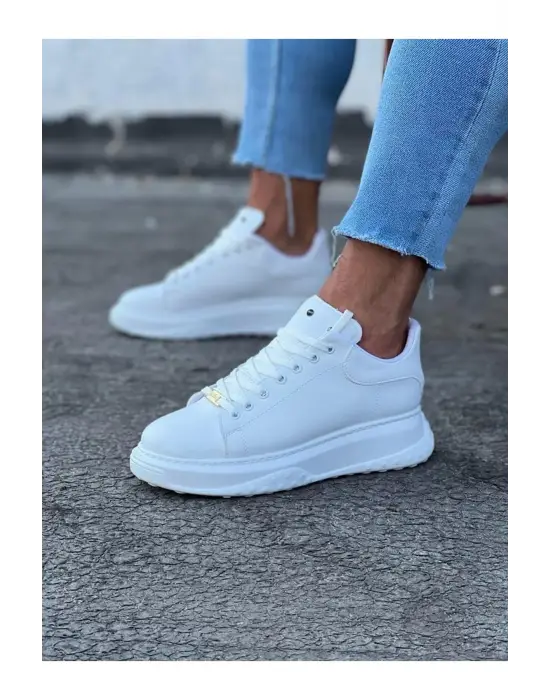 Terzi Bey Tb501 Beyaz Erkek Yüksek Taban Ayakkabı
