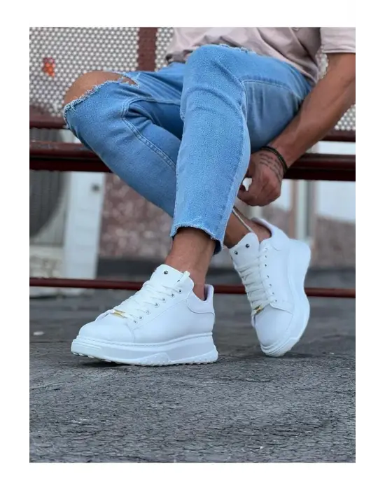 Terzi Bey Tb501 Beyaz Erkek Yüksek Taban Ayakkabı