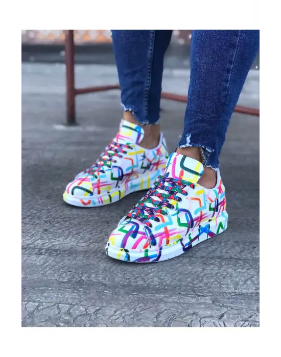 Wagoon Wg501 Gökkuşağı Renkli Erkek Casual Ayakkabı