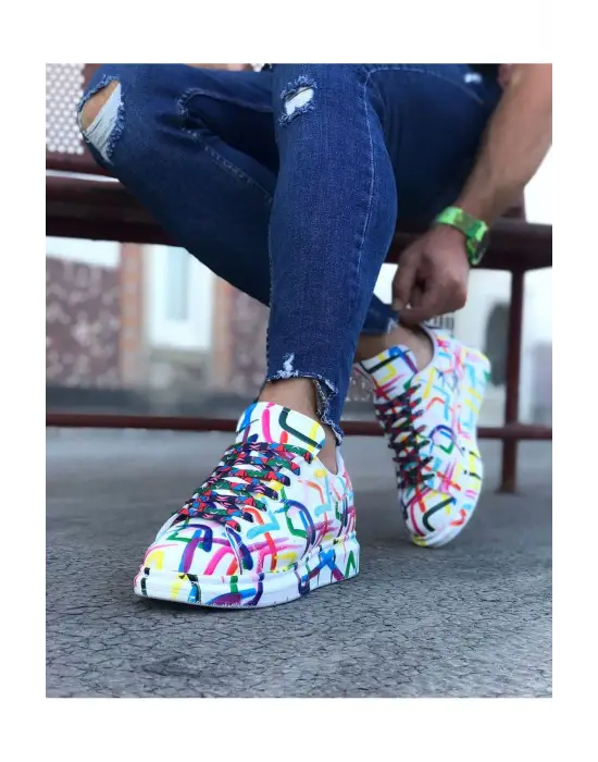Wagoon Wg501 Gökkuşağı Renkli Erkek Casual Ayakkabı