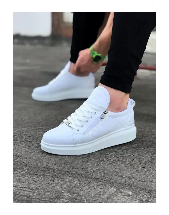 Terzi Bey Tb502 Beyaz Kapitone Erkek Casual Ayakkabı