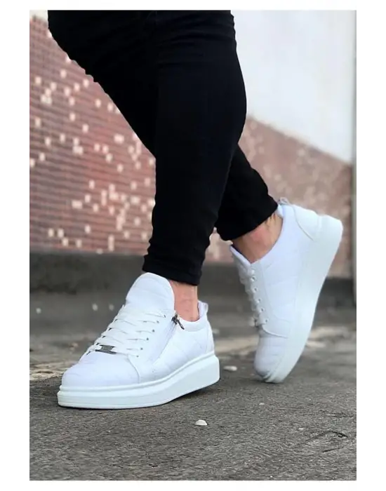 Terzi Bey Tb502 Beyaz Kapitone Erkek Casual Ayakkabı