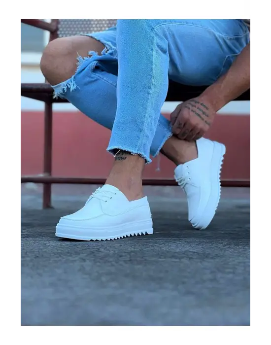 Terzi Bey Tb506 Beyaz Erkek Saraclı Casual Ayakkabı