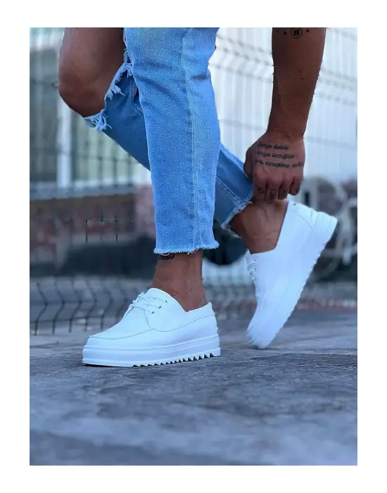 Terzi Bey Tb506 Beyaz Erkek Saraclı Casual Ayakkabı