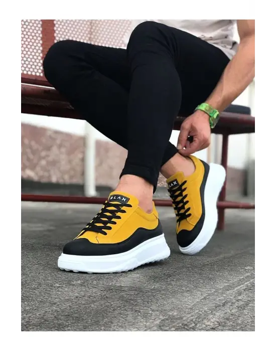 Terzi Bey Tb507 Siyah Sarı Erkek Ayakkabı