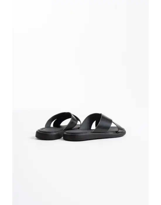 Weasley Siyah Hakiki Deri Terlik