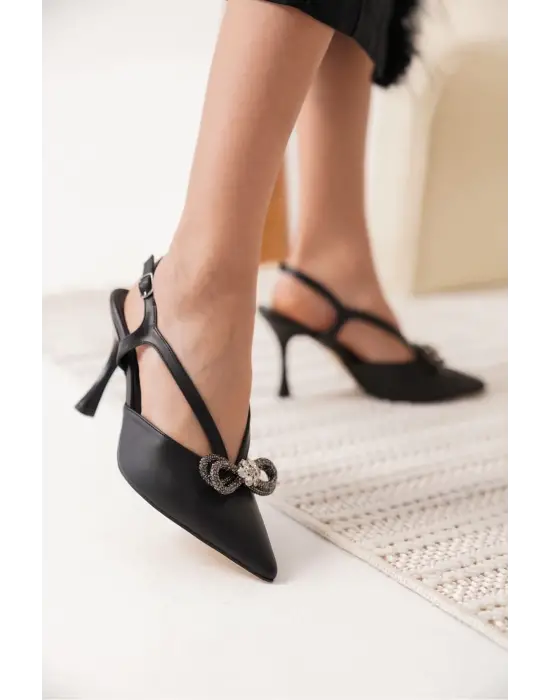 Wines Kadın Siyah Topuklu Ayakkabı