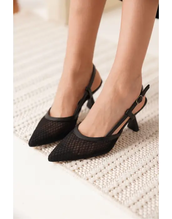 Winstey Kadın Siyah Topuklu Ayakkabı