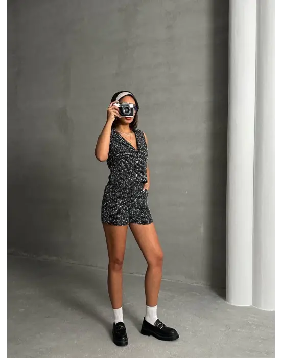 Yelekli Şort Takım